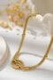 18K Gold Plated Female Personality Elegant Round Zircon Stainless Steel Chain Fashion Jewelry Bracelet