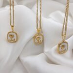 Rose Mother of Pearl Pendant Necklace Women Birthday Gift - Image 3