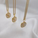 Rose Mother of Pearl Pendant Necklace Women Birthday Gift - Image 2
