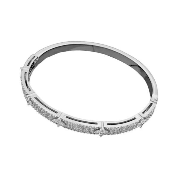 Luxury Waterproof Acier Inoxydable 18K Gold Plated Stainless Steel CZ Zircon Women Snap Fashion Jewelry Bracelets Bangles - Image 5