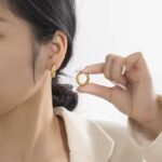 Trendy 18k Gold Plated Stainless Steel Eight-pointed Star CZ Zircon Geometric Shape Hoop Women Gift Fashion Jewelry Earring - Image 2