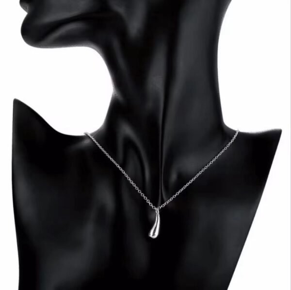 Dainty Tear Pendant Necklace Set Hook Oval Earing Women Water Drop Charm Bracelet Necklaces - Image 4