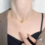 Stainless Steel Bow Necklace Bracelet Earring Set for Women Exquisite  Bow Knot Jewelry Set - Image 3