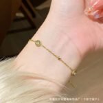 High End Diamond Titanium Steel Bracelet with Niche Design Light Luxury and Simple Titanium Steel Jewelry - Image 2
