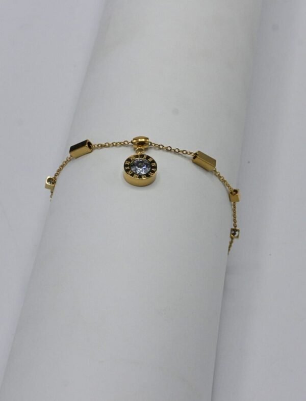 New Dainty Charms Titanium Steel Non Tarnish Anklets Roman Numerals Seashell Anklets for Women - Image 2