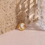 Guarantee Dreamshow Natural Shell Disc Sun Moon Pendant Necklace Tarnish Free Stainless Steel Necklace Design Jewelry - Image 4