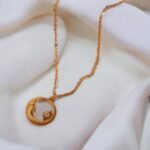 Guarantee Dreamshow Natural Shell Disc Sun Moon Pendant Necklace Tarnish Free Stainless Steel Necklace Design Jewelry - Image 3